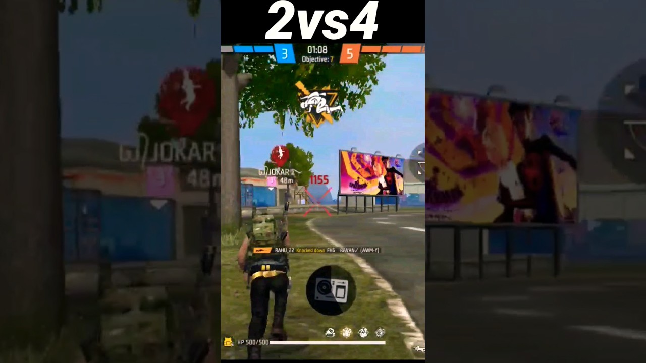 2 VS 4 🔥 CUSTOM FIGHT  - GARENA FREE FIRE - 
