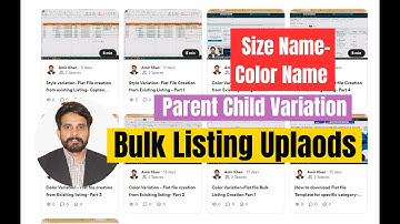 How to Create Size Name-Color Name Parent Child Listing Variation Amazon | Parent Child Relation