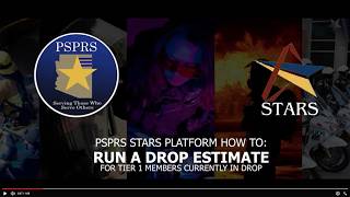 PSPRS STARS Running a DROP Estimate: Tier 1 Members Currently in DROP (2026)