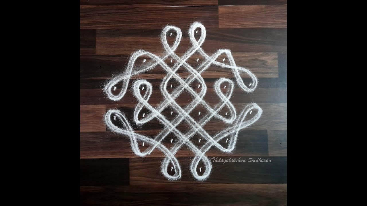 SMALL SIKKU KOLAMS WITH 6-2-2 DOTS - PART 2