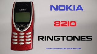 Nokia 8210 Ringtones SMS tones Menus and Games