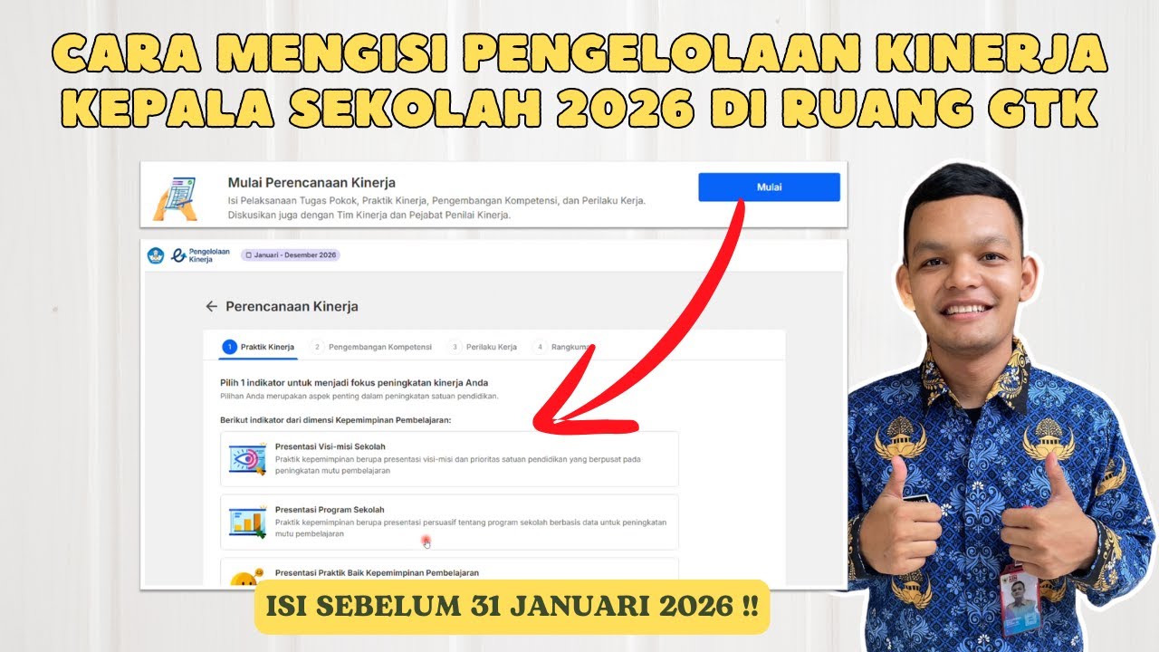 Cara Mengisi Pengelolaan Kinerja Kepala Sekolah 2026 Di Ruang GTK