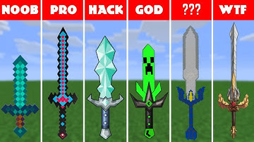 Pixel Art (NOOB vs PRO vs HACKER) Diamond Sword in Minecraft