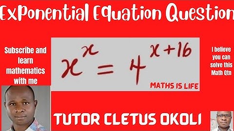 Exponential Equation|| How To Solve This Exponential Equation Quickly|| If x^x = 4^x+16, then x = ?