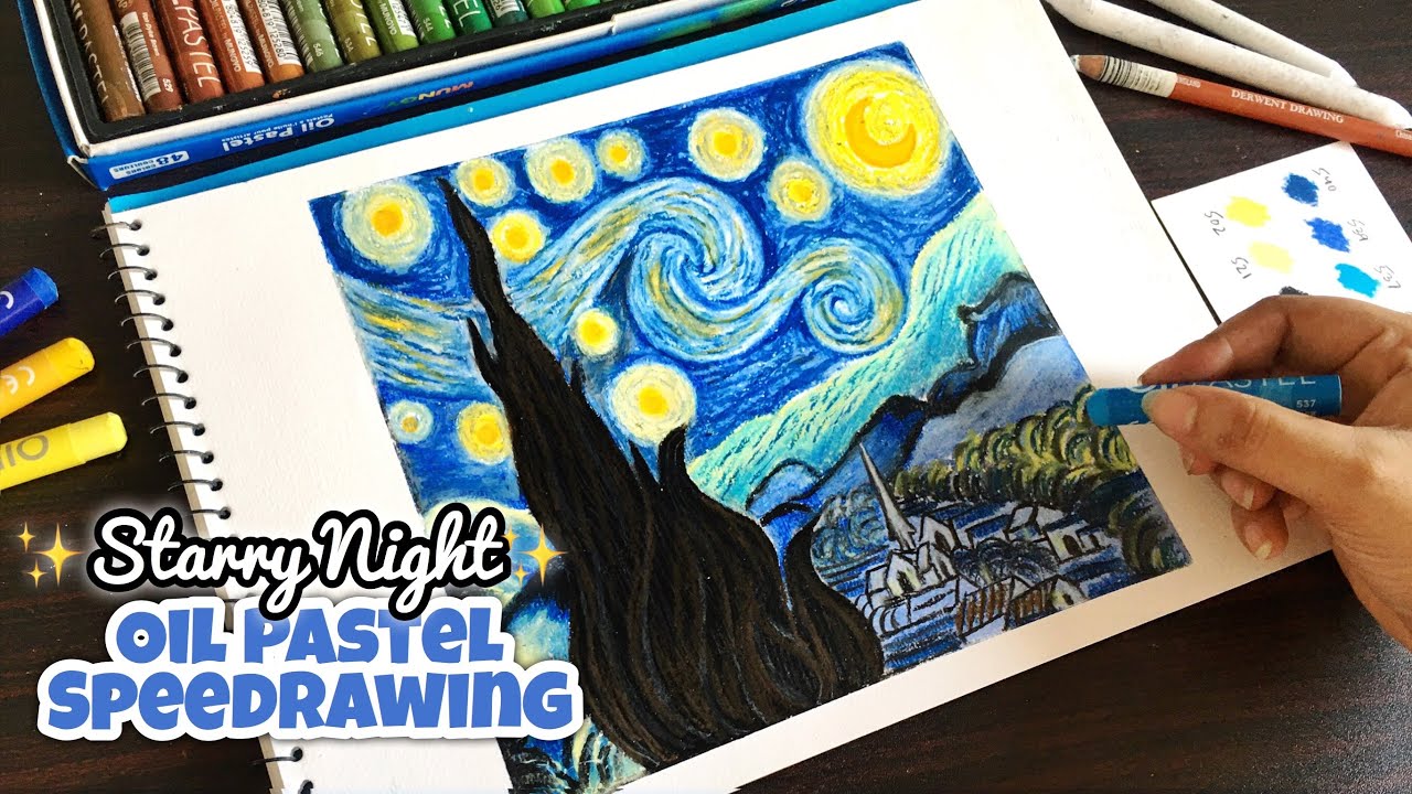 Easy Oil Pastel Painting for beginners | STARRY NIGHT | Oil Pastel ...