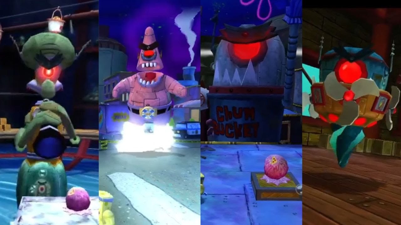 Square Bosses SpongeBob's Truth or Square ALL BOSSES | no commentary - YouTube