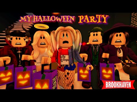 MY HALLOWEEN PARTY...!!! | Brookhaven Movie Roblox | (VOICED)