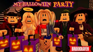 MY HALLOWEEN PARTY | Brookhaven Movie Roblox | (VOICED)