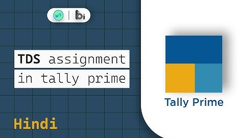 TDS assignment in tally prime  | Tally Prime Hindi tutorials | Miniature school