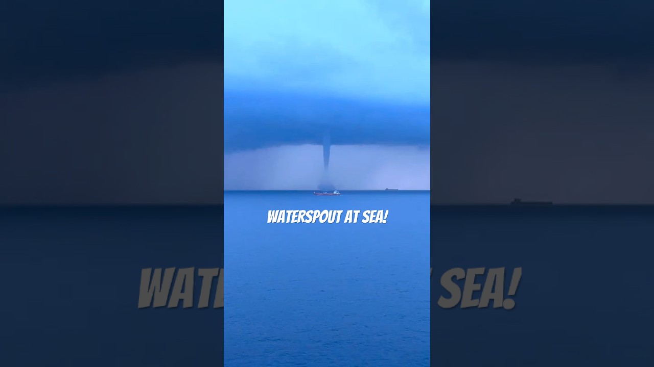 WATERSPOUT SWIRLS NEAR OUR CRUISE SHIP! (CRAZY FOOTAGE)