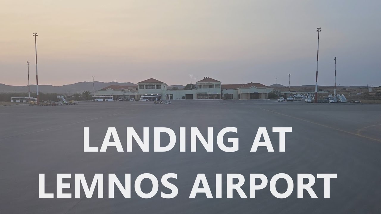 Flying into Lemnos Airport Greece