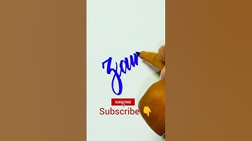 How to write with cut marker? #shorts #shortvideo #writing #english #calligraphy #zainab #name #sign