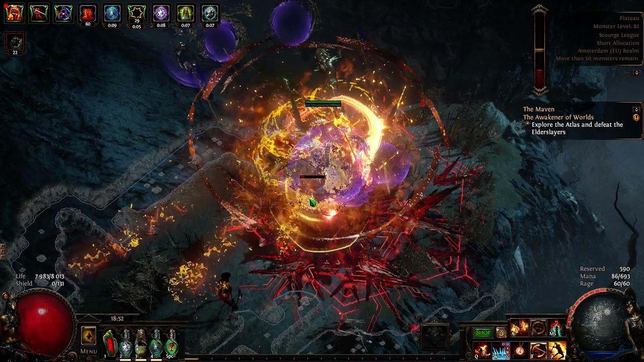 Path of Exile: T15 Plateau Map(testing life-leech).