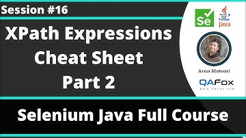 Selenium Java Training  - Session 16 - XPath Expressions - Cheat-sheet (Part 2)