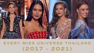EVERY Past Thai Delegate - ALL SHOW MOMENTS (2017-2021) | Miss Universe