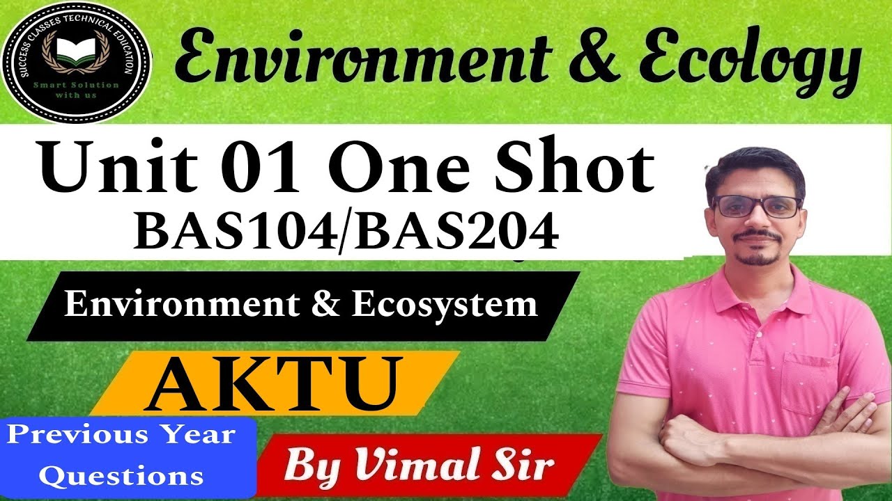 Environment & Ecology | Unit 01 One Shot | Environment & Ecosystem ...