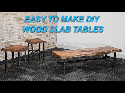 How to Make a Live Edge Wood Slab Coffee Table with Epoxy Inlay