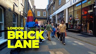 London's Vibrant Streets | Walking from Liverpool St Station to Brick Lane 4K