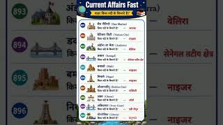 Current Affairs Fast All | 5000 | MCQ Full Vedio Chenal Par #generalknowledge #gk #breakingnews