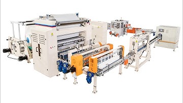 Automatic transferring facial tissue making machine production line