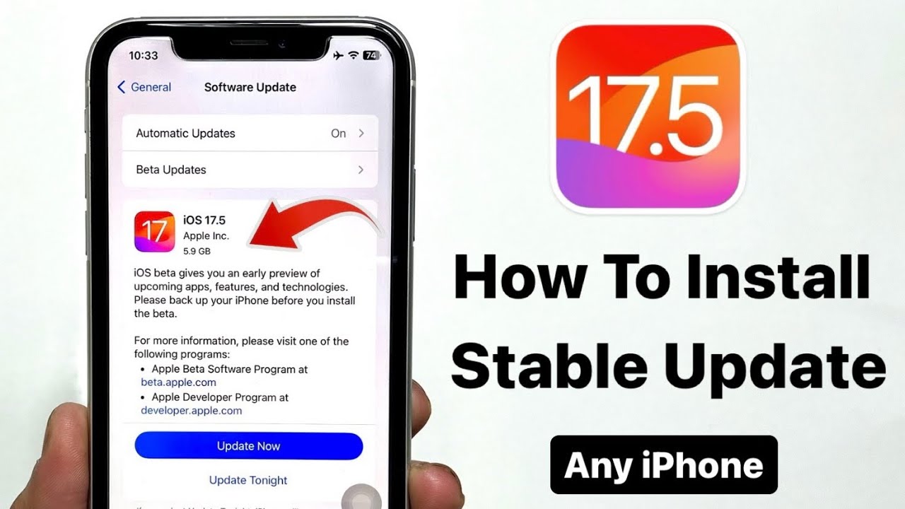 How to install iOS 17.5 Stable Update on any iPhone - YouTube