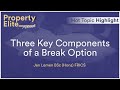 Three Key Components of a Break Option - Hot Topic Highlight (RICS APC)