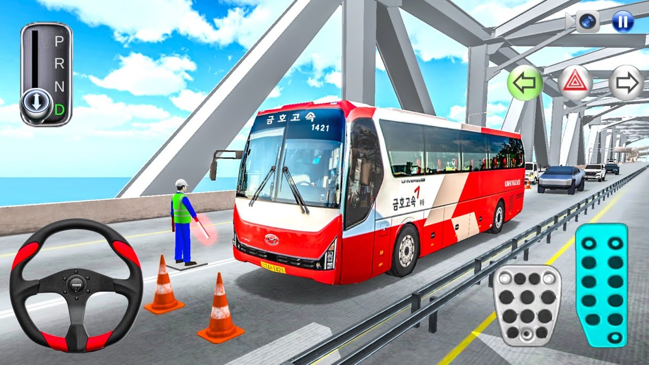 New Hyundai Coach Bus Driving On The Highway - 3D Driving Class Android iOS 2025 - Mobile Gameplay