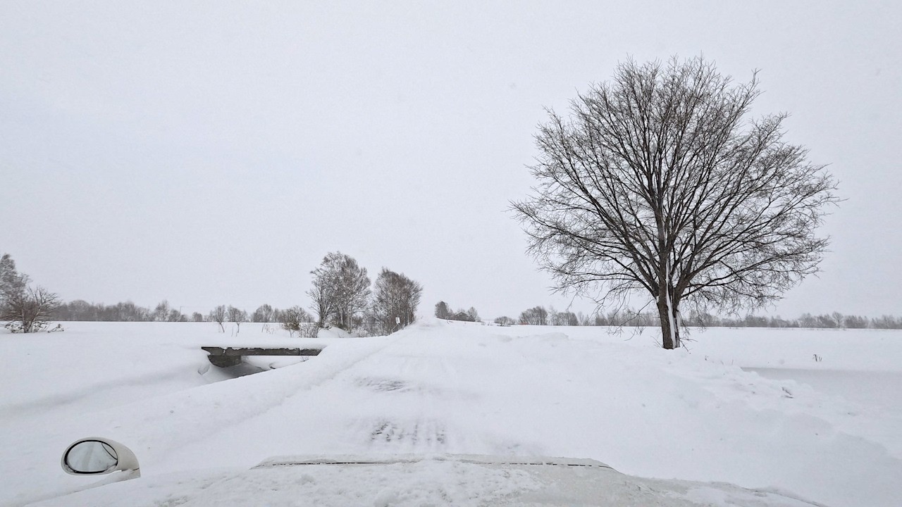 冬の剣淵町をゆく４：広域農道１線（北海道上川郡）