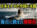 【中国崩壊】日本をナメて領海へ侵入した中国原潜の末路…海自に完全包囲され涙の白旗！日本の探知能力がヤバすぎる【AIシミュレーション】