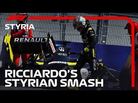 Ricciardo's Crashes Out In FP2: 2020 Styrian Grand Prix