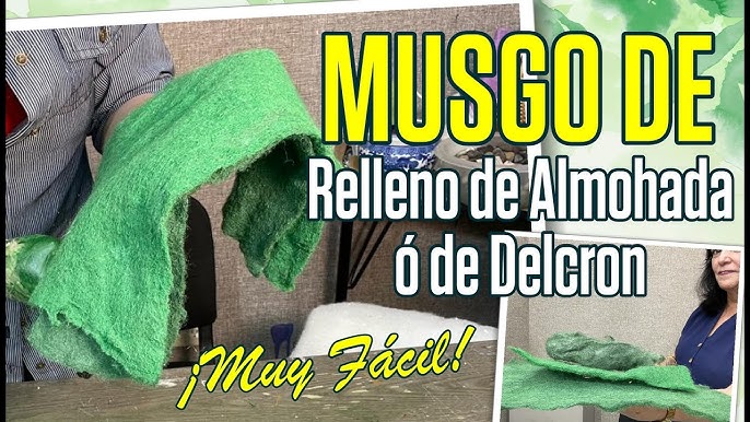 Cómo hacer musgo casero? Musgo artificial. Pasto artificial. Artificial  moss. Diy. Manualidades. 