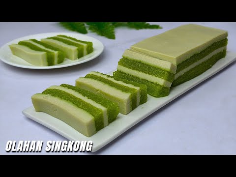 Resep Dan Cara Membuat Kue Talam Singkong Pandan