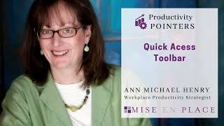 Productivity Pointer - Quick Access Toolbar