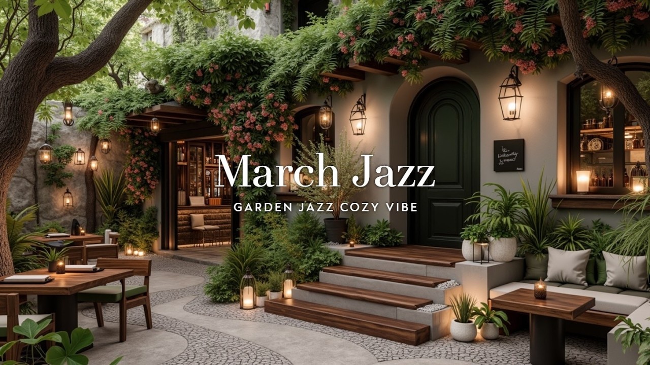 March Morning Jazz | Спокойный джаз из уличного кафе для работы, учебы и отдыха