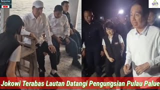 Jokowi Bravely Crosses Rough Seas with Kaesang to Visit Remote Palue Evacuees
