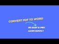 How to Convert a PDF to a Word Document (Step-by-Step Guide)