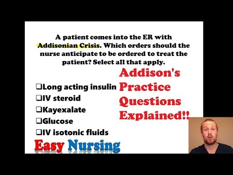 Addison's Disease- NCLEX Practice Questions - YouTube