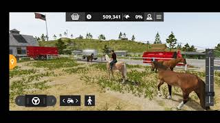 Farming Simulator 2020 - jazda na koni. Horse riding. Perdry. Kalërim. ፈረስ ግልቢያ. ركوب الخيل. Ձիավարո screenshot 1