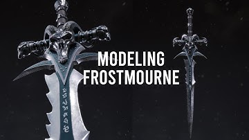 Modeling Warcraft Frostmourne Sword - Blender 3D Timelapse