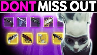DO NOT Miss Out On These Weapons For Final Shape! 25+ Going Away! (Destiny 2 PVE Guide)