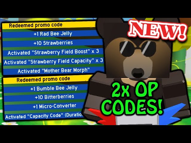 Hoops The Bee on X: 2 NEW OP Bee Swarm Simulator Codes that include free  bees. But use them quickly before they expire -  # beeswarmsimulator #roblox  / X