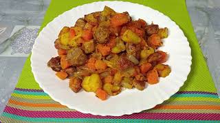 видео: КАРТОШКА с МЯСОМ и ТЫКВОЙ  на сковороде - пальчики оближешь! картинка: КАРТОШКА с МЯСОМ и ТЫКВОЙ  на сковороде - пальчики оближешь!