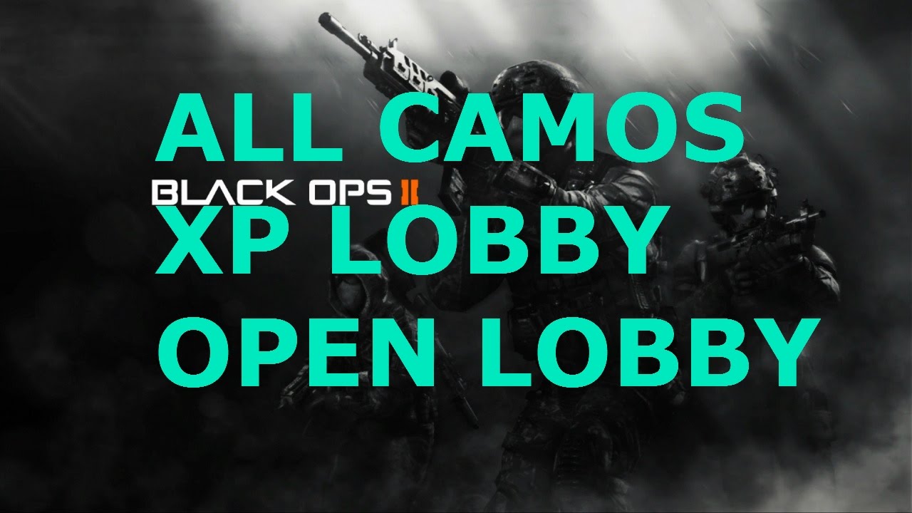 FREE BLACK OPS 2 MODDED LOBBY! (camos/xp) xbox one xbox 360