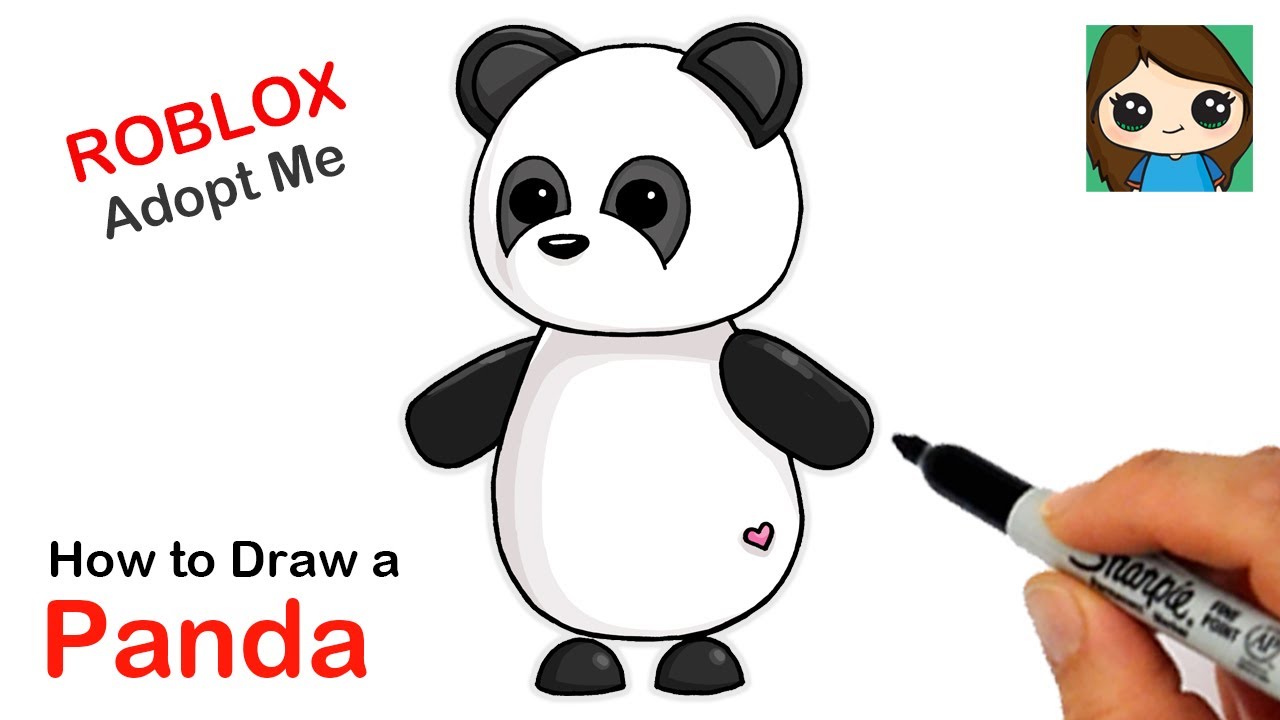 How To Draw A Panda Roblox Adopt Me Pet Kidztube - adopt me roblox obby mini