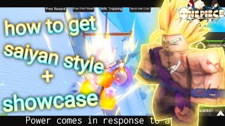 a one piece game (aopg) saiyan support style how to get and showcase #aopg #roblox