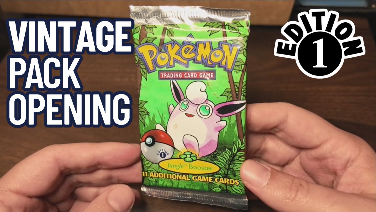 Opening an Unweighed Pokemon Jungle 1st Edition Vintage Pack