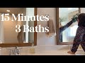 Clean 3 Bathrooms in 15 Minutes (Real Time!) | Fast Weekly Bathroom Cleaning Routine