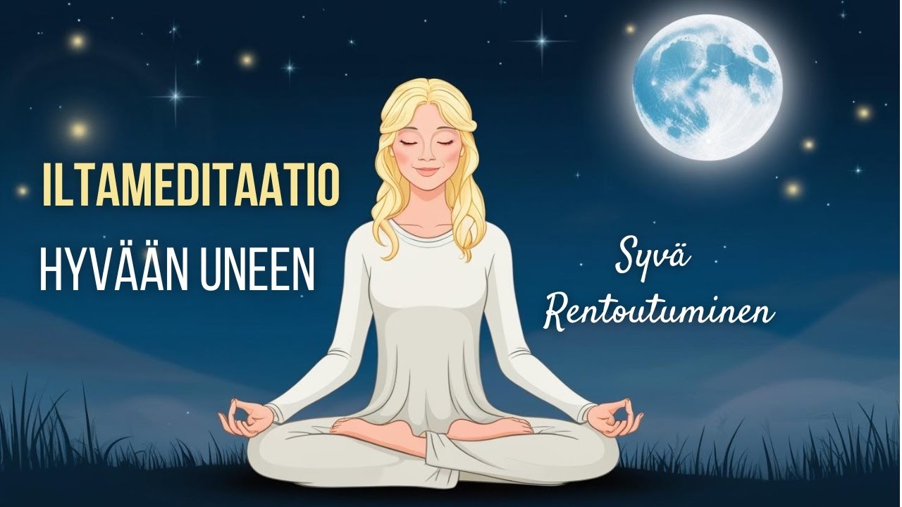 Rauhoittava iltameditaatio nukahtamiseen ja levolliseen uneen