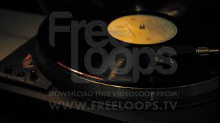 Vinyl Record Spinning On Vintage Turntable Seen From Above 2 from FreeLoops tv
