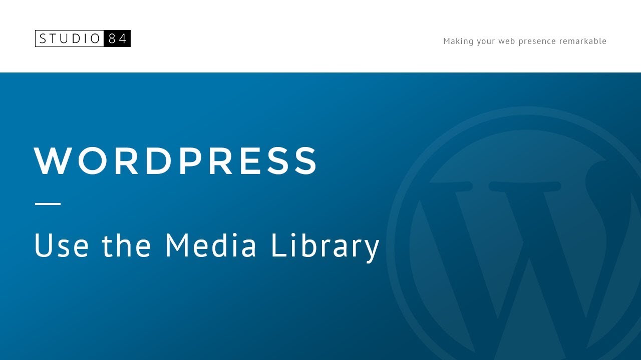 Wordpress - Use the Media Library - YouTube